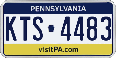 PA license plate KTS4483