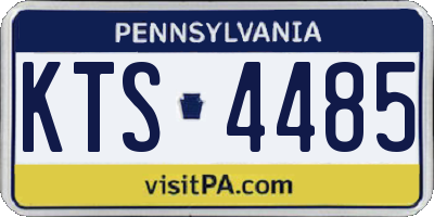 PA license plate KTS4485