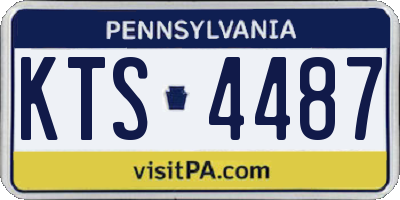 PA license plate KTS4487