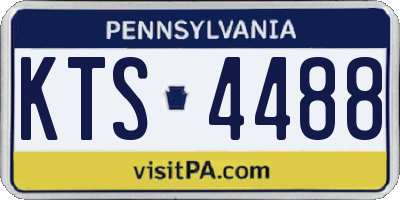 PA license plate KTS4488