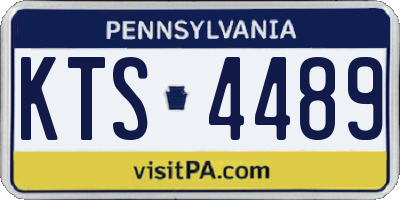 PA license plate KTS4489