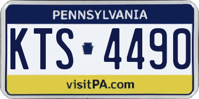 PA license plate KTS4490