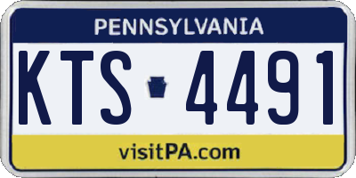 PA license plate KTS4491