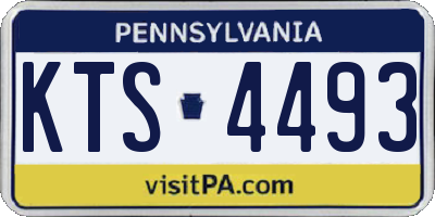 PA license plate KTS4493
