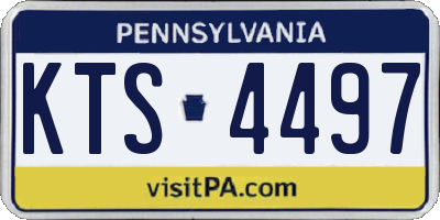 PA license plate KTS4497