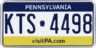 PA license plate KTS4498