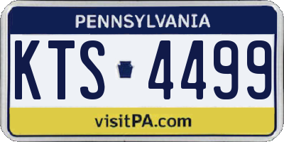 PA license plate KTS4499