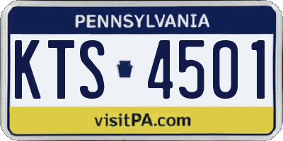 PA license plate KTS4501