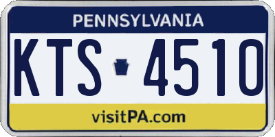 PA license plate KTS4510