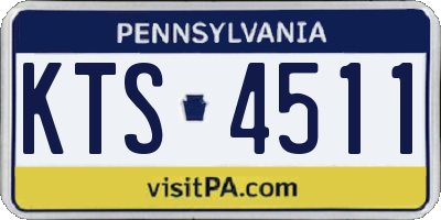 PA license plate KTS4511