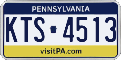 PA license plate KTS4513