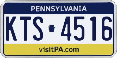 PA license plate KTS4516