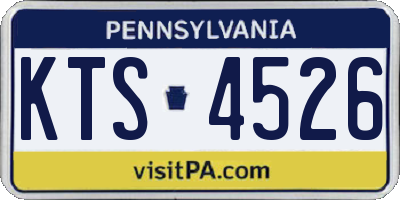 PA license plate KTS4526