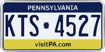 PA license plate KTS4527