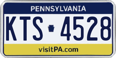 PA license plate KTS4528