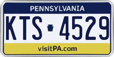 PA license plate KTS4529