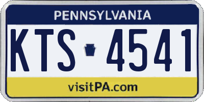 PA license plate KTS4541