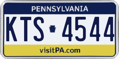 PA license plate KTS4544