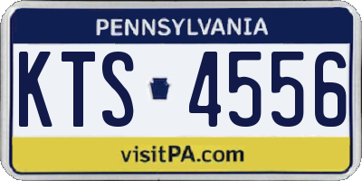 PA license plate KTS4556