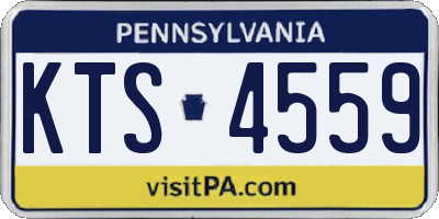 PA license plate KTS4559