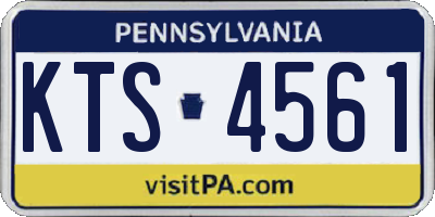 PA license plate KTS4561