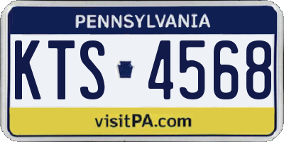 PA license plate KTS4568