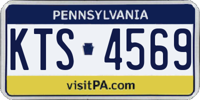PA license plate KTS4569