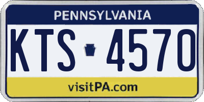 PA license plate KTS4570