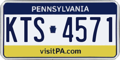 PA license plate KTS4571
