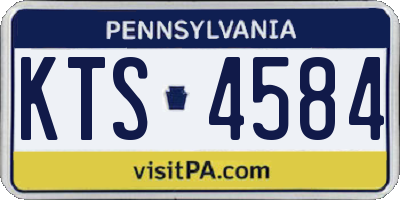 PA license plate KTS4584