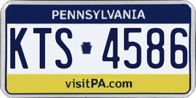 PA license plate KTS4586