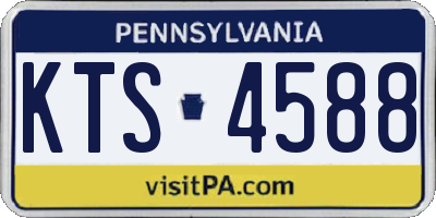 PA license plate KTS4588