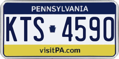 PA license plate KTS4590