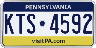 PA license plate KTS4592