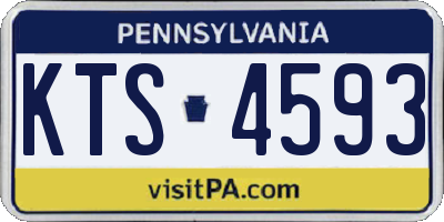 PA license plate KTS4593