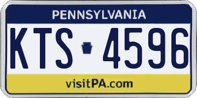 PA license plate KTS4596