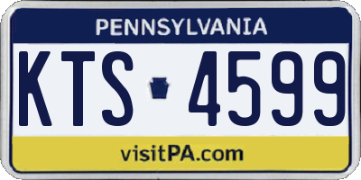 PA license plate KTS4599