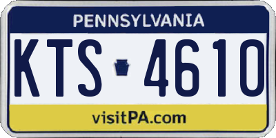 PA license plate KTS4610