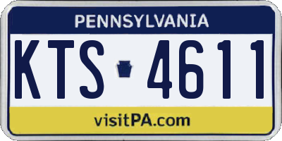 PA license plate KTS4611