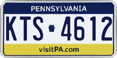 PA license plate KTS4612