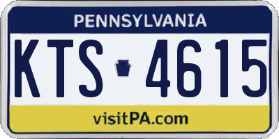 PA license plate KTS4615