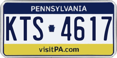 PA license plate KTS4617