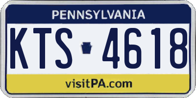 PA license plate KTS4618