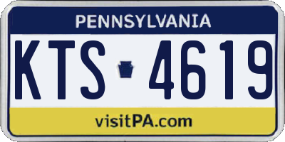 PA license plate KTS4619
