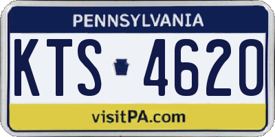 PA license plate KTS4620