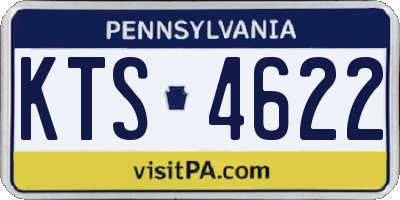 PA license plate KTS4622