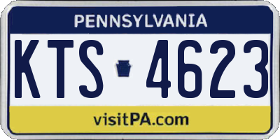 PA license plate KTS4623