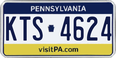 PA license plate KTS4624