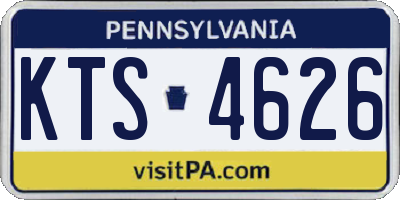 PA license plate KTS4626