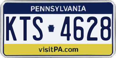 PA license plate KTS4628